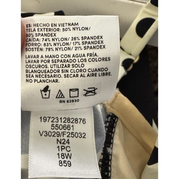 Lands’ End Women’s Size 18W SlenderSuit Wrap Bandeau One Piece Swimsuit NWT - Picture 7 of 8